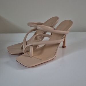 Elegant Beige Strappy Heels